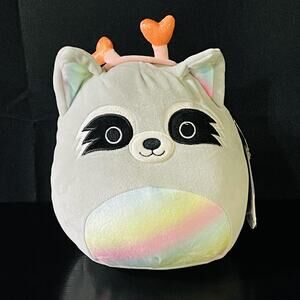 Squishmallows Max Raccoon Plush Stuffed Animal Toy Small Gray Hearts Valentine